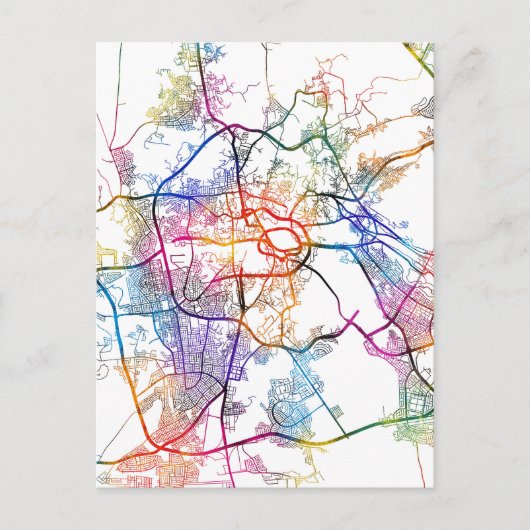 マッカサウジアラビアの都市の地図 ポストカード (正面)