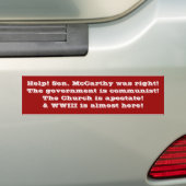 マッカーシーは正しかった バンパーステッカー (車上)