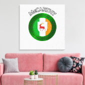 マッカーシークレスト&ケルト結び目模様オンシャムロックキャンバスPr キャンバスプリント (インサイチュ (リビング))