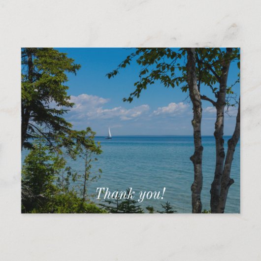 マッキナックでの帆走り ポストカード (正面)