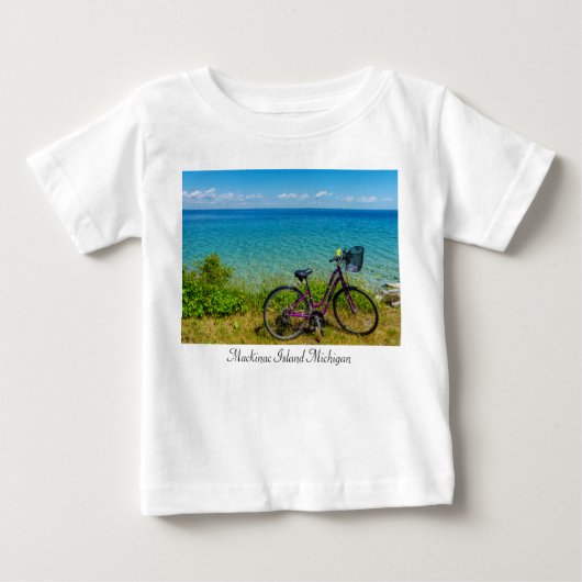 マッキナックアイランドバイクベビー幼児用Tシャツ ベビーTシャツ (正面)