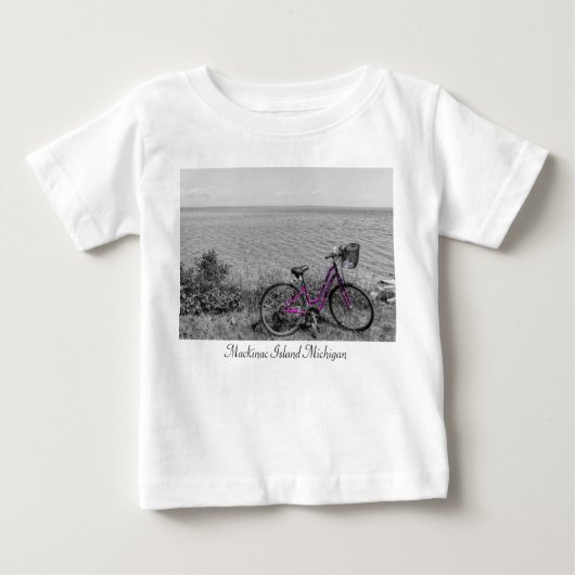 マッキナックアイランドバイク選択カラー ベビーTシャツ (正面)
