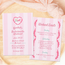 マッキナックアイランドピンクバチェロレッテ週末 招待状