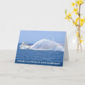 マッキナックアイランドフェリーからマッキナウシティMIおめでとう カード (黄色い花)