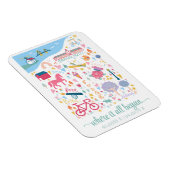 マッキナックアイランドミシガンマップカスタム座標 マグネット (右側)