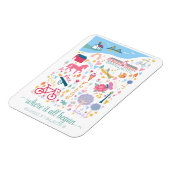 マッキナックアイランドミシガンマップカスタム座標 マグネット (左側)