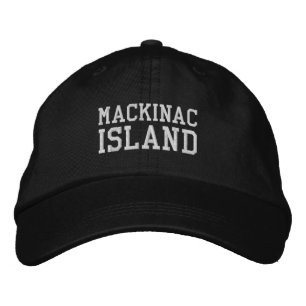 マッキナックアイランドミシガン刺繍野球帽 刺繍入りキャップ