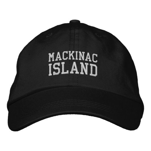 マッキナックアイランドミシガン刺繍野球帽 刺繍入りキャップ (正面)