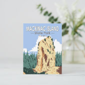 マッキナックアイランド州パークシュガーローフヴィンテージ ポストカード (スタンド正面)