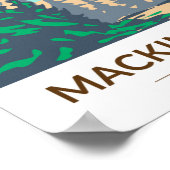 マッキナックアイランド州パークミシガンアーチロック ポスター (角)