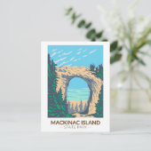 マッキナックアイランド州パークミシガンアーチロック ポストカード (スタンド正面)