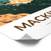 マッキナックアイランド州パークミシガンシュガーローフ ポスター (角)