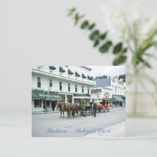 マッキナックアイランド1956ミシガンファッジショップ ポストカード (スタンド正面)