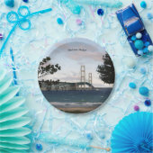 マッキナックブリッジウィズツリーズ紙プレート ペーパープレート (パーティー)