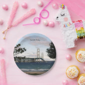 マッキナックブリッジウィズツリーズ紙プレート ペーパープレート (パーティー)