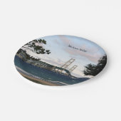 マッキナックブリッジウィズツリーズ紙プレート ペーパープレート (アングル)