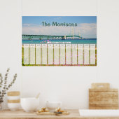マッキナックブリッジパーソナライズされた誕生日カレンダー ポスター (キッチン)