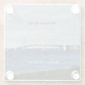 マッキナックブリッジマッキナウ市ガラスコースター ガラスコースター (裏面)