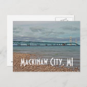 マッキナックブリッジマッキノーシティMIポストカード ポストカード (正面/裏面)
