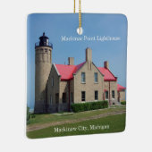 マッキナックポイントライトハウススクエアオーナメント セラミックオーナメント (右)