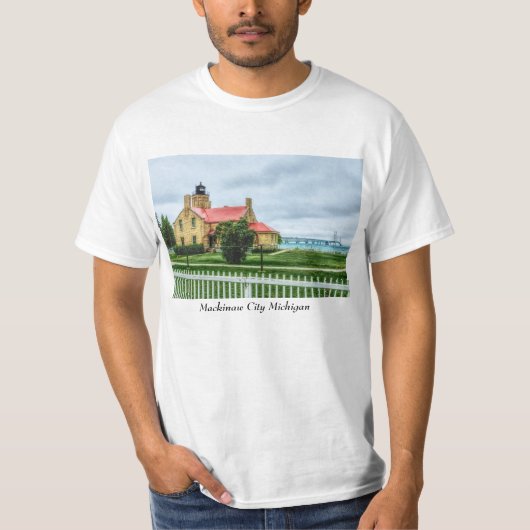マッキナックライトとブリッジ Tシャツ (正面)