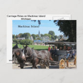 マッキナック島でのキャリッジ・ライド ポストカード (正面/裏面)