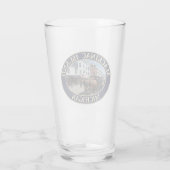 マッキナック島のダウンタウンにある馬と馬車 タンブラーグラス (裏面)