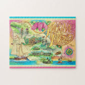 マッキナック島のランドマークはがき ジグソーパズル (横)