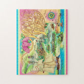 マッキナック島のランドマークはがき ジグソーパズル (縦)