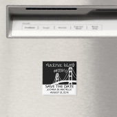 マッキナック島の結婚式の日付を保存 マグネット (インサイチュ (食洗機))