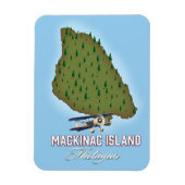 マッキナック島ミシガンの地図 マグネット (縦)