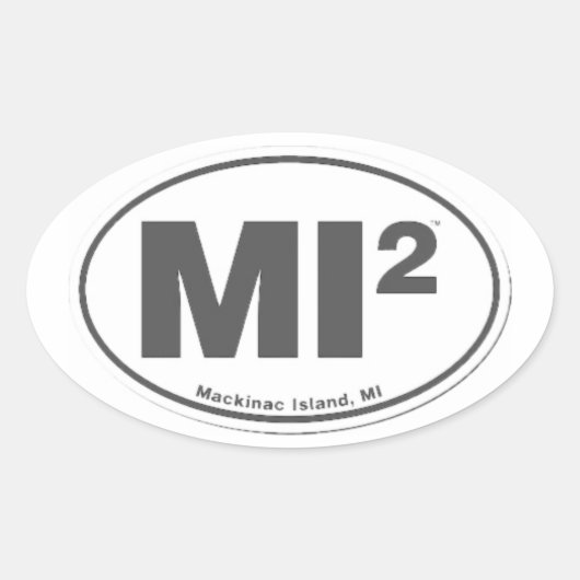 マッキナック島ユーロシール 楕円形シール (正面)