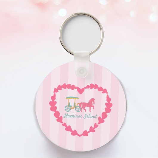 マッキナック島馬車用描馬車 キーホルダー