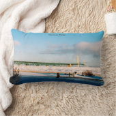 マッキナック橋の冬 ランバークッション (ブランケット)