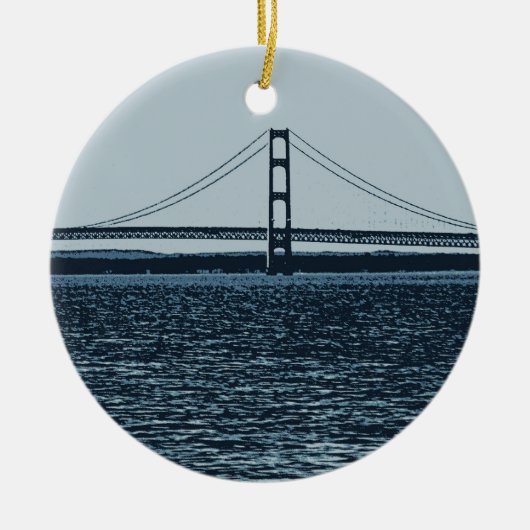 マッキナック橋 セラミックオーナメント (正面)