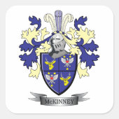 マッキニー家紋コートオブアームズ スクエアシール (正面)