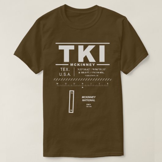 マッキニー・ナショナル空港 TKI Tシャツ (デザイン正面)