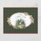 マッキノン狩りスコットランドタータンチェックイースター シーズンポストカード (正面)