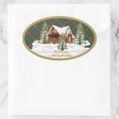 マッキノン狩り古代オリジナルスコットランドタータンチェック 楕円形シール (バッグ)