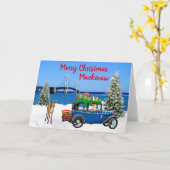 マッキノーシティクリスマスカード カード (黄色い花)