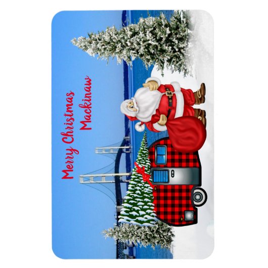 マッキノーシティ冷凍機クリスマスマグネット マグネット (縦)