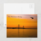マッキノーブリッジアットサンセット ポストカード (正面/裏面)