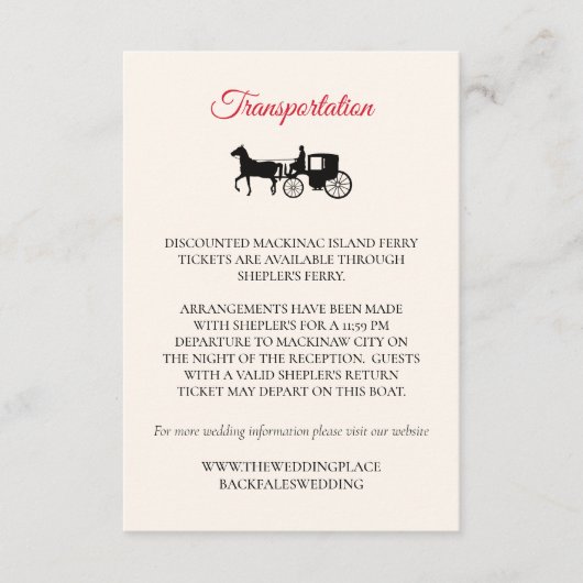 マッキノー島輸送用エンクロージャカード エンクロージャーカード (正面)