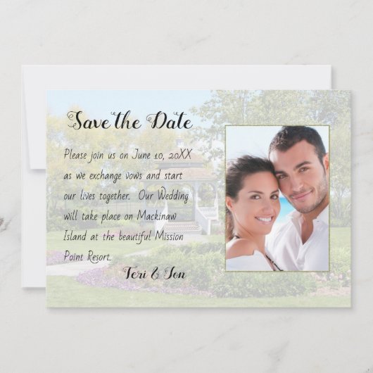 マッキノー島 セーブ・ザ・デート (正面)