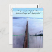 マッキユニークナック橋の上から眺める ポストカード (正面/裏面)