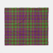 マッキンタイアオブグレノルシーパープルプレイド フリースブランケット (正面(横))