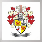 マッキンタイア家紋コートオブアームズ ポスター (正面)