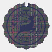 マッキンタイア狩りモダンスコットランドタータンチェッククリスマス オーナメントカード (裏面)