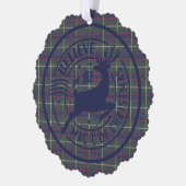 マッキンタイア狩りモダンスコットランドタータンチェッククリスマス オーナメントカード (左)