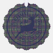 マッキンタイア狩りモダンスコットランドタータンチェッククリスマス オーナメントカード (正面)